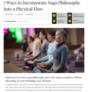 Check out my Article in Yoga Journal